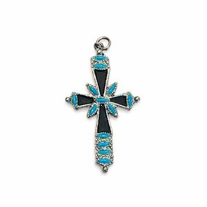 90s/00s VINTAGE Gothic Enamel Cross Pendant